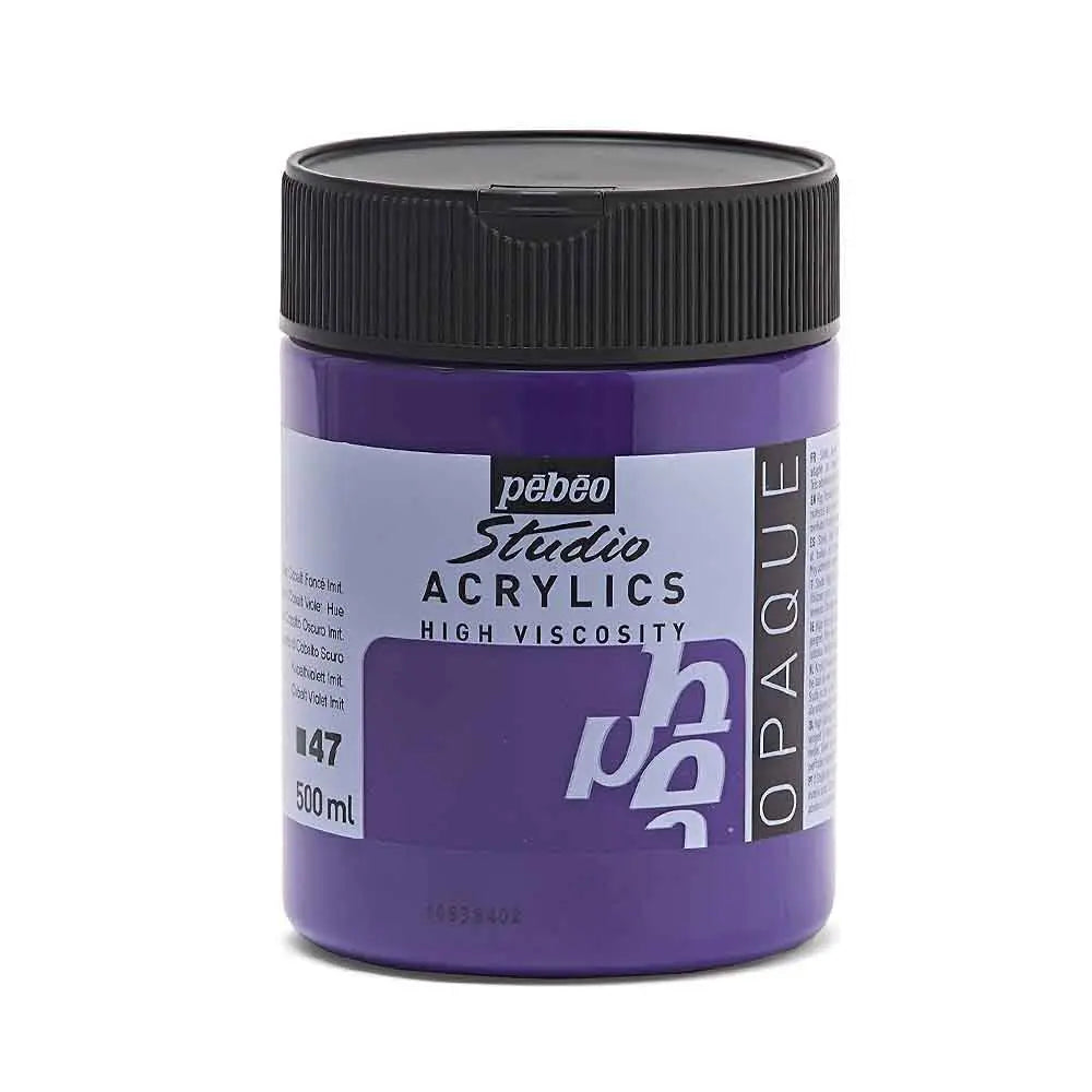 Pebeo High Viscosity Studio Acrylics  500ml (Loose) Pebeo